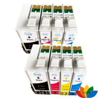 ตลับหมึกที่รองรับ T1304 8แพ็คสำหรับ Epson Workforce WF-7015 WF-7515 WF-7525