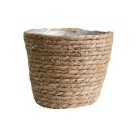 Nordic Handmade Straw Storage Basket Indoor Outdoor Flower Pot Plant Container Home Living Room Bedroom Decoration