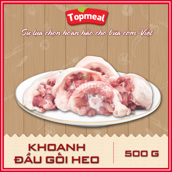 Hcm - khoanh đầu gối heo 500g - thích hợp với các món canh, hầm, kho,... - - ảnh sản phẩm 1