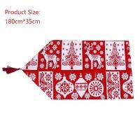 Table Runner with Classic Red &amp;White Xmas for Holiday Home