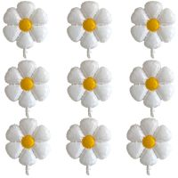 10Pcs Mini Daisy Foil Balloons Cute White Daisy Balloons Kids Birthday Gifts Wedding Decorations Flower Room Decors Photo Props