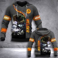 3D HOODIE-  2023 new design- Flash Worker Job Uniform WELDER 3D Printed Hoodie Man Female Zipper Pullover Sweatshirt Streetwear Tracksuits Jersey