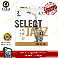 DAddario Rico RRS10ASX3S Select Jazz Alto Sax Reeds, Unfiled, Strength 3 Strength Soft, 10-pack