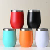 12Oz Coffee Mug Stainless Steel Thermal Cup Tumbler With Lid  Vacuum Insulated Double Travel Travel Leakproof Vacuum Flask