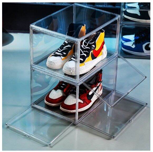 Acrylic Shoe Box Premium Double Door Organizer Sneaker Storage Box