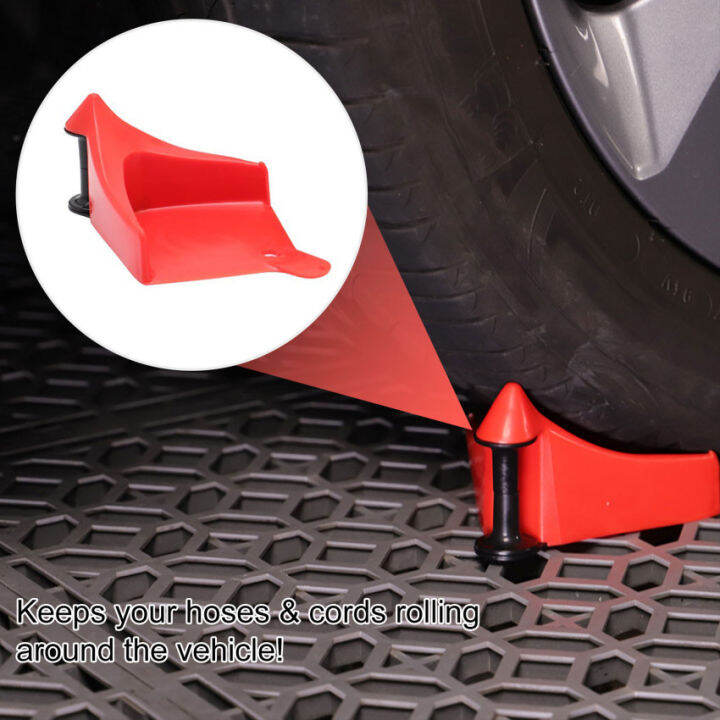 Improved 1/2 PACK RED Hose Slide Tire Wedge Car Wash Tube Antipinch Tools Car Hose Guides