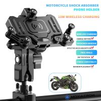 Motorcycle Mobile Phone Holder Wireless Charging For 6 Kawasaki ZX25R Ninja 1000SX ZZR600 ZZR1200 1400  Handlebar Bracket