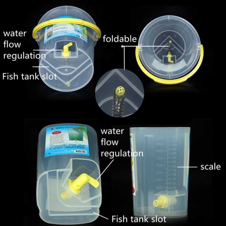 ถังหยดน้ำตู้ปลาแบบหยดช้าเติมปลาและกุ้งเปลี่ยนบัฟเฟอร์ตัวเติมการปฏิสนธิ