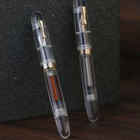 Majohn C4 โปร่งใสขนาดใหญ่ Fountain ปากกา EF/F/M Nib Eyedropper เติมหมึกของขวัญเขียนปากกาอุปกรณ์สำนักงานโรงเรียนเครื่องเขียน-jica