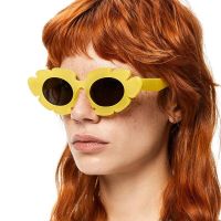 OLOPKY 2022 Flower Cateye Sunglasses Women Vintage Eyewear Women/Men Luxury Brand Glasses Women Party Gafas De Sol Hombre uv400