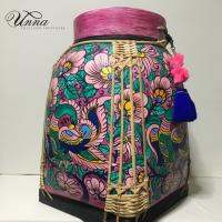 กระติบล้านนา ลายพรีเมียม ขนาด 14x14x24” pre-order bamboo jar premium pattern