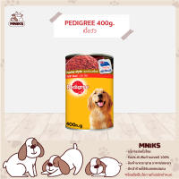 Pedigree อาหารสุนัข ชนิดเปียก แบบกระป๋อง รสเนื้อวัว  400 g (MNIKS)