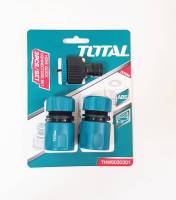 Total ชุดข้อต่อ ข้อต่อสวมเร็ว  สายยางน้ำ 3 ตัวชุด ขนาด 12.7 mm รุ่น THWS030301 ( 3 Pcs Hose Quick Connectors Set )