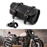 ❖ Motorcycle Bag Saddlebags PU Leather Front Fork Tail Tool Bag Luggage For Harley Chopper Bobber Cruiser Sportster XL 883 1200