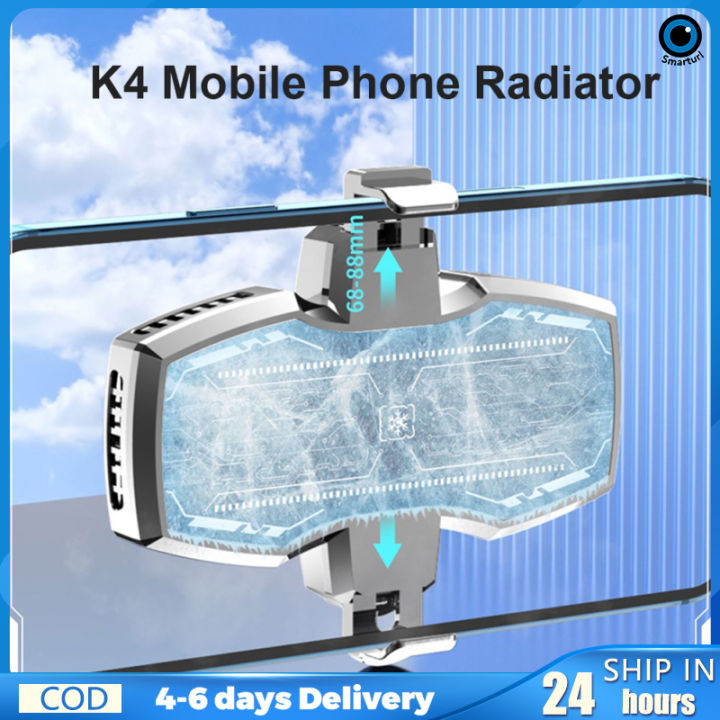 k4โทรศัพท์มือถือคูลเลอร์หม้อน้ำเซมิคอนดักเตอร์พัดลมระบายความร้อนแสดงผลสองอุณหภูมิเย็นใช้ได้กับ-ios-android