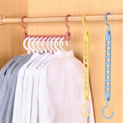 Magic 9-hole Support Circle Clothes Hanger Clothes Drying Rack Multifunction Plastic clothes rack Home Storage Hangers Clothes Hangers Pegs