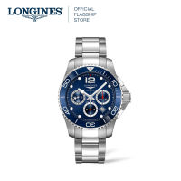 LONGINES HYDROCONQUEST 43MM สีน้ำเงินหน้าปัดสแตนเลสสตีล/โครโนกราฟเซรามิกสำหรับนาฬิกาผู้ชาย