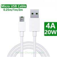 2M 4A 20W Micro USB Fast Charger Cable Android Data vooc Cord for oppo A3s F9 F11 Pro A5s A12 A15