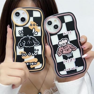 Casing For OPPO RENO4F/A93/F17PRO Case Cute Cartoon TPU Soft Case Wave Frame shockproof silicone Phone Cover