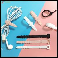 RUANEHAN 5pcs สายรัด ออแกไนเซอร์ ที่เก็บของ ผูกสาย USB ที่ม้วนสายก้างปลา คลิปสายไฟ สายหูฟัง ptotector