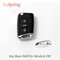 รถ Refit Key ฐานฝาครอบสติกเกอร์สำหรับ Kodiaq Karoq Superb Rapid รถจัดแต่งทรงผมอุปกรณ์เสริมสำหรับ Octavia A7 A5