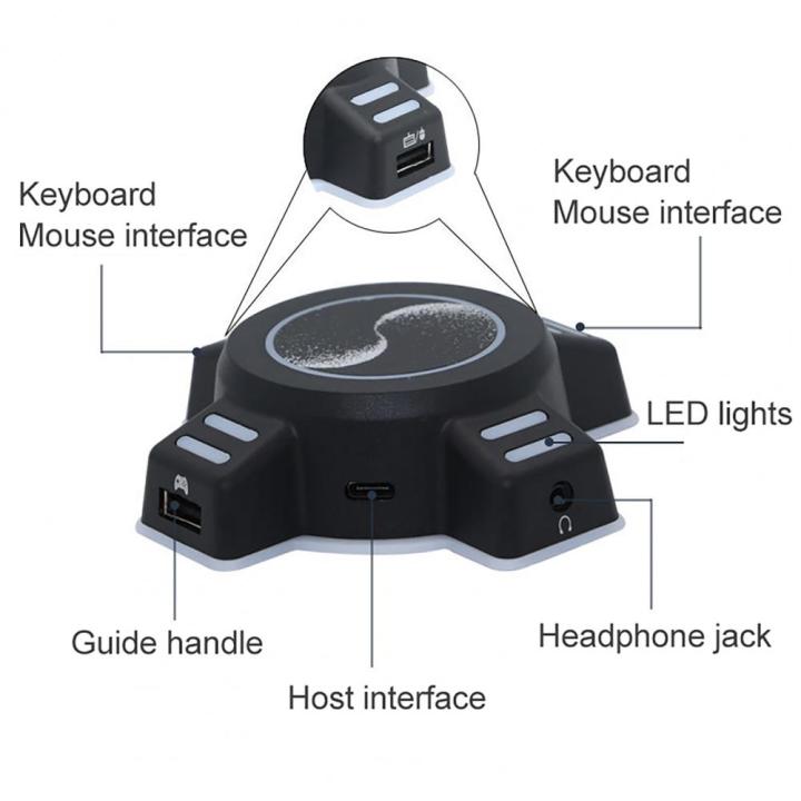 kxs-ตัวแปลงเมาส์คีย์บอร์ด-อะแดปเตอร์ควบคุมเกมอุปกรณ์เสริมสำหรับสวิตช์-xbox-ps4-ps3เกมแพด