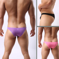 Ice Silk Mens Breathable Mens Breifs Ultra-Thin Ice Silk Sexy Half Sheath Sexy Underwear Mens B304