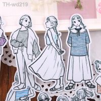 20pcs Hand account cute stickers Girl character suit facial expression pack ins style notebook cartoon stationary kawaii