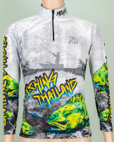 เสื้อตกปลา,ปั่นจักรยาน FU White Monster Fishing Thailand (สินค้าพร้อมจัดส่ง)ป้องกันแสง UV เนื้อผ้าผิวสัมผัสนุ่มนิ่ม,ใส่แล้วรู้สึกเย็นสบายระบายอากาศดี