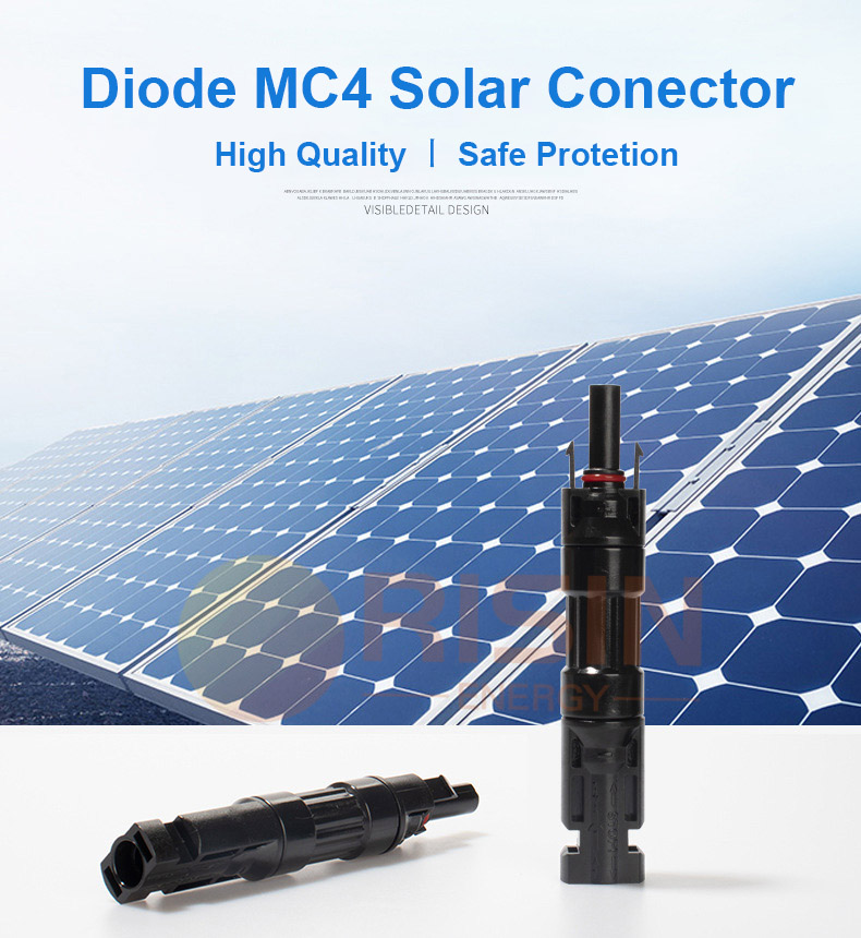 15A MC4 Diodenstecker Solarstecker Schutz Stecker für Solar Panel F/M In-Line 