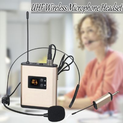 ชุดหูฟังไมโครโฟนส่งสัญญาณ USB ไร้สาย UHF 80mA สําหรับลําโพง ครู ทัวร์ไกด์ มืออาชีพ