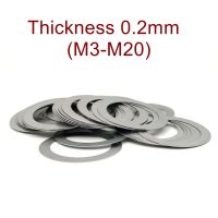 【LZ】 Thickness 0.2mm Stainless steel Flat Washer Ultra thin gasket  High precision Adjusting gasket M3-M50 Thin shim SUS304