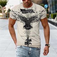 3d T SHIRT Printed - T shirt Vintage Mens T-shirt Eagle T Shirt Men Animal Crew Neck Short Sleeve Shirts Oversized Tops Tee Clothing - TSHIRT