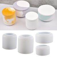 【YP】 Ornaments Jars Bottles Gypsum Concrete Mold Storage With Lids Silicone Molds Resin Candle Cup Flowerpot