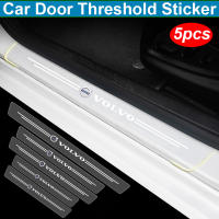 5ชิ้น/เซ็ตประตูรถโปร่งใสเกณฑ์ยินดีต้อนรับสติกเกอร์ Anti-Scratch Auto Trunk Door Sill Protector Decals ตกแต่งสำหรับ Volvo S60 S90 740 S70 XC90 XC60 940 XC40 S80 V50 V40