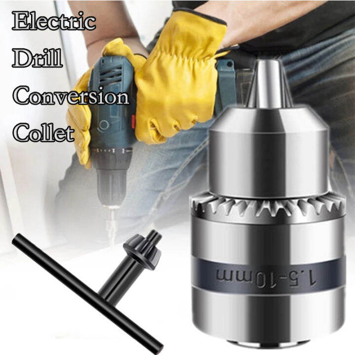 Angle Grinder Electric Drill Conversion Collet 10mm Chuck Holder Power