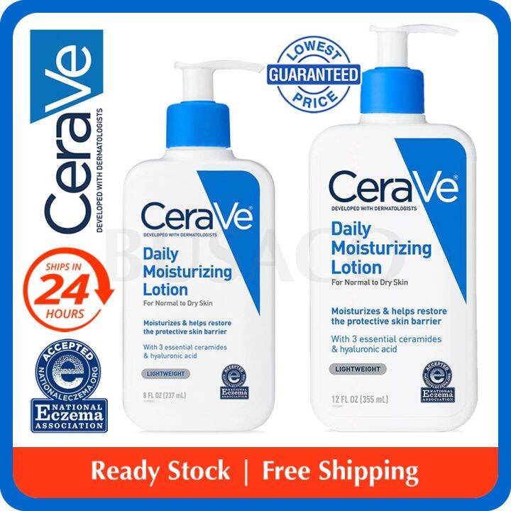 CeraVe Daily Moisturizing Lotion | w Hyaluronic Acid & Ceramides ...