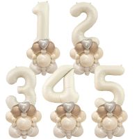 【CW】 1set Creamy with Foil Number for Kids Adult Happy Birthday Supply Decorations