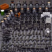 WW2 Military Special Forces Modern Soldier Police Dog MOC SWAT City Car Military Weapons Figures Building Blocks Mini Toys PUBG Building Sets