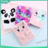 【Ready Stock】 ✉☢✁ C13 {livecity} Cartoon Cat Panda Fluffy Diary Girls Journal Notebook Memo Pad Birthday Gift