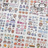 JIANWU 10Pcs Cartoon PET Journal Sticker Cute Girl DIY Scrapbooking Diary Collage Decoration Material Stickers Kawaii Stationery