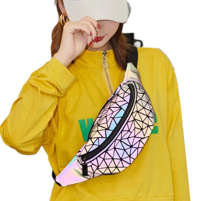 Sports Waist Bags for Women Luxury Luminous Chest bags Holographic Reflective Ladies Waist Packs Purse Outdoor Fanny Packs