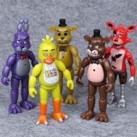 ASYMME 5 ชิ้น/เซ็ต FNAF ฝันร้าย ชิกา เฟรดดี้แบร์ ของเล่นฟิกเกอร์ อุปกรณ์ตกแต่งรถยนต์ บอนนี่ โมเดลสะสม แอ็คชั่นฟิกเกอร์ Five Nights at Freddyand#39;s หุ่นจำลอง