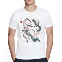 Anime Cartoon Japanese Dragons Print T-Shirt Short Sleeve Spring Summer Unisex Streetwear Tops Tees Male Tshirt