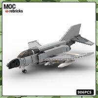 รุ่นสำหรับทหารอิฐ MOC เรากองทัพเรือ F-4J แฟนธอมสองเครื่องบินจำลองบล็อคก่อสร้างปริศนาเด็กชาย DIY ของเล่นของขวัญวันเกิด