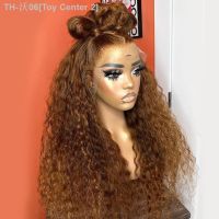 Preplucked 26Inches 180 Density Glueless Honey Blonde Kinky Curly Lace Front With BabyHair Heat Temperature Daily Cosplay Wig [ Hot sell ] Toy Center 2