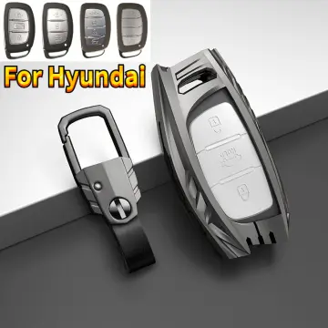Zinc Alloy Genuine Leather Smart Car Key Fob Shell Case Cover Holder Chain  Remote Protector Keychain For Hyundai Stargazer Creta Ioniq 5 Sonata  Elantra Tucson Accent Avante Verna