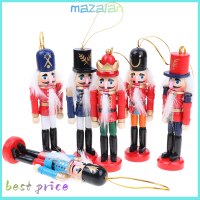 mazalan 1PC ตกแต่งคริสต์มาส12cm ไม้ทำ Nutcracker หุ่นปีใหม่คริสต์มาส