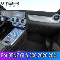 Vtear สำหรับ Benz GLA-Class GLA200 2020 2021 LHD หรือ RHD ยานยนต์ TPU ใสฟิล์มป้องกันรอยขีดข่วนพวงมาลัยฟิล์มป้องกันควบคุมกลางสวมชั้นภายในตัดคุ้มครองแปลงอุปกรณ์ชิ้นส่วน