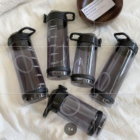 500700Ml เกาหลี Ins ขวดน้ำพร้อมที่จับฟาง BPA ฟรีกีฬาพลาสติกกาแฟนมชาน้ำผลไม้แบบพกพาขวดดื่ม